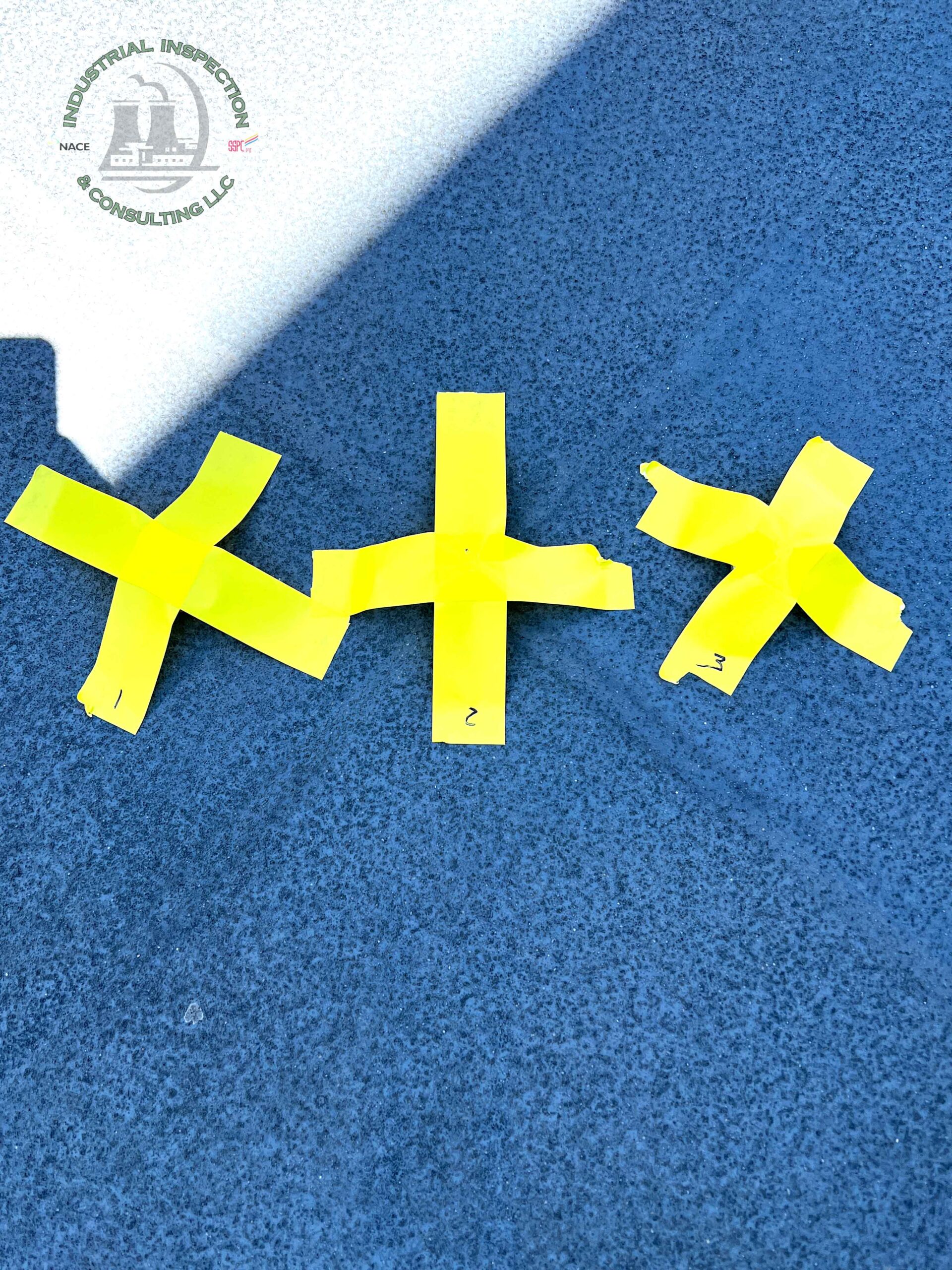 Tape test on floor coating