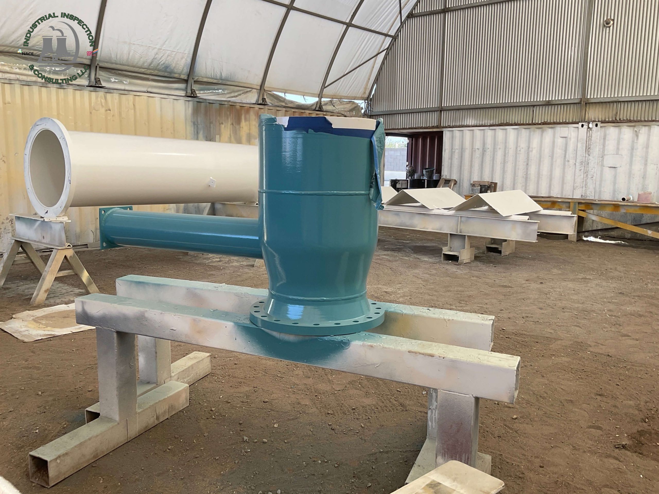 Coating process on piping system of exterior clarifier components