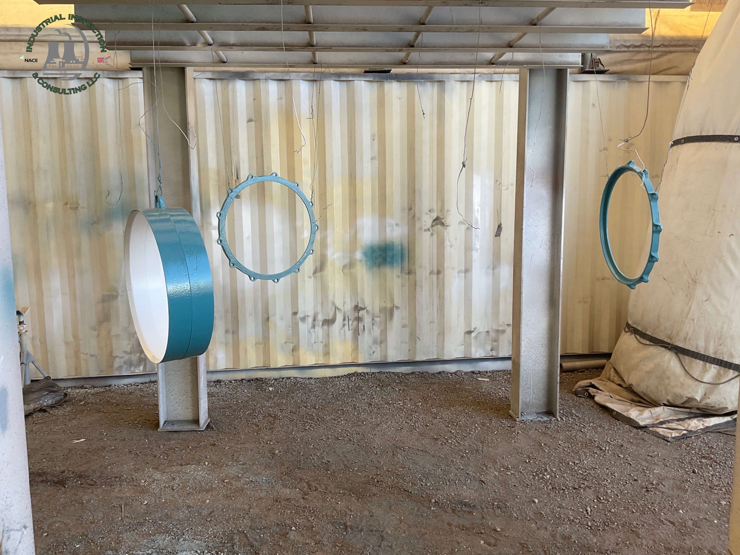 Blue coating of exterior clarifier components